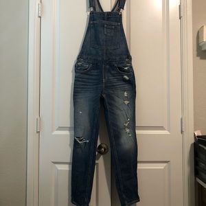 Hollister jean overalls